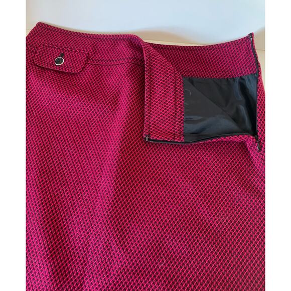 Ann Taylor Loft skirt lined size 10 pink and black euc - Picture 6 of 7